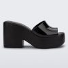 Side view of the Melissa Posh platform slide in Black