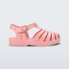 Side view of a light pink baby Possession sandal