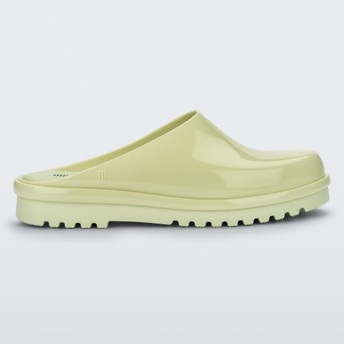 Side view of a green Melissa Smart Clog.