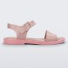 Side view of a pink Melissa Mar Sandal with two straps.