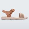 Side view of a beige Mar Wave women's sandal.