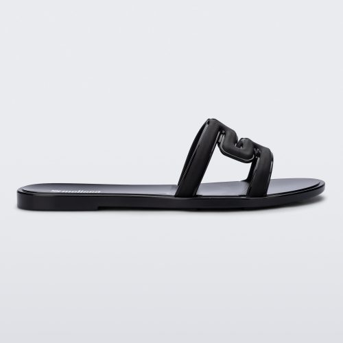 Side view of a black M Slide.