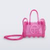 Front view of the pink Small Jelly Shopper x Telfar bag