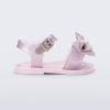 Side view of a  glitter pink Mar Sweet baby sandal