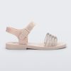 Side view of a beige Mar Wave kids sandal.