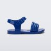 Side view of a blue Mar Wave baby sandal.