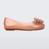 Side view of a gold Sweet Love Butterfly kids flats.