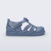 Side view of a blue baby Hip Daydream sandal