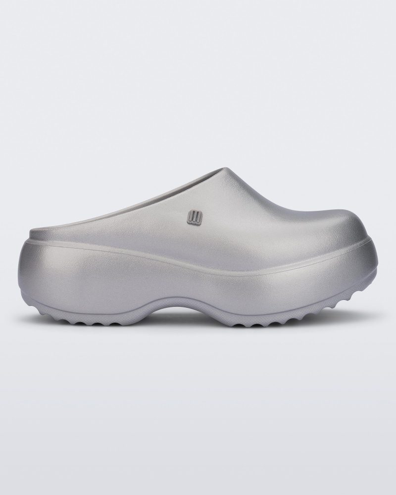 Side view of a grey Free Clog Platform.