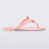 Side view of a pink Olivia adult flip flop