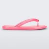 Side view of pink Melissa Airbubble Flip Flop.